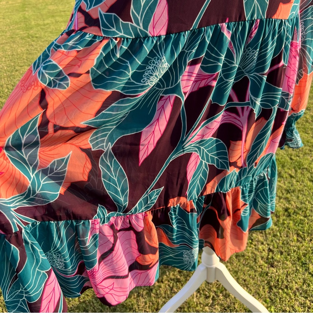 Trina Turk Rhapsodic Floral Print Women's Dress - Picture 5 of 12